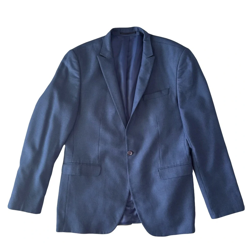 Vercini 46R Blue‎ Sport Coat Blazer Business Casual Workwear